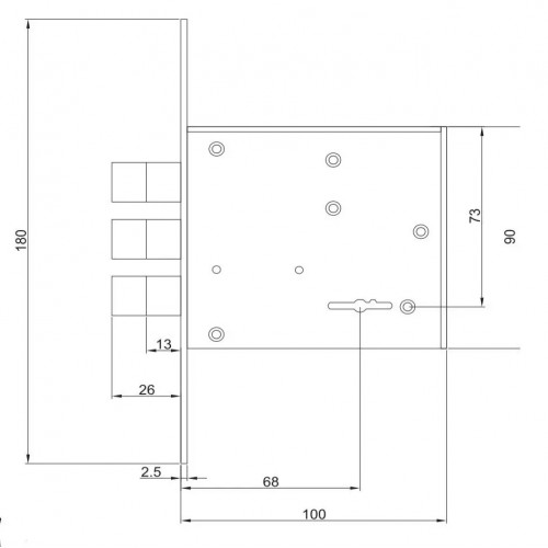 Замок врізний сувальдний GOR 30.01-CR (90016660)
