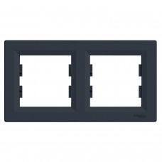 Рамка двомісна горизонтальна Schneider Electric Asfora пластик Антрацит (EPH5800271)