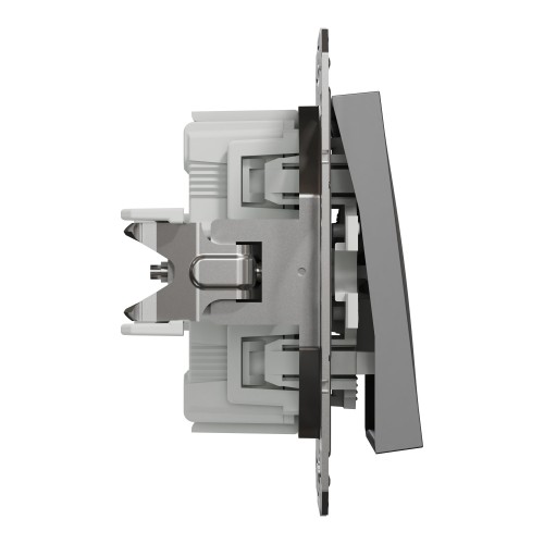 Вимикач 1-клавішний Schneider Electric EPH0100171 Asfora пластик Антрацит (10190133)