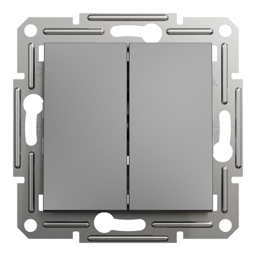 Вимикач 2-клавішний Schneider Electric EPH0300171 Asfora пластик Антрацит (10624093)