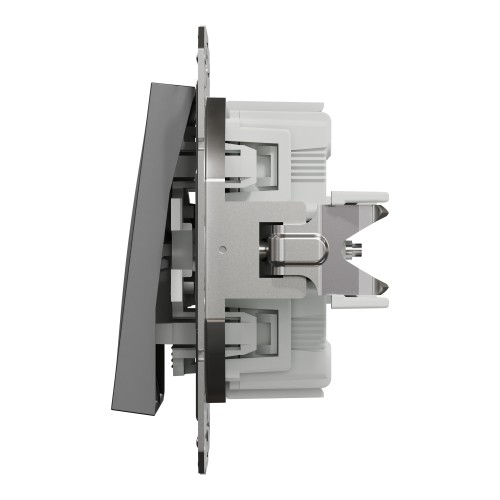 Вимикач 2-клавішний Schneider Electric EPH0300171 Asfora пластик Антрацит (10624093)