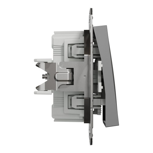 Перемикач прохідний 1-клавішний Schneider Electric EPH0400171 Asfora пластик Антрацит (10624083)