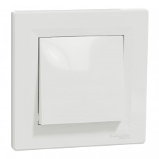 Вимикач одноклавішний Schneider Electric Asfora прохідний Білий (EPH0400121)