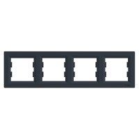 Рамка четырехместная Schneider Electric Asfora горизонтальная антрацит (EPH5800471)