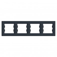 Рамка чотиримісна Schneider Electric Asfora горизонтальна антрацит (EPH5800471)