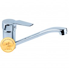 змішувач s44 Ø40 для кухні гусак прямий 250мм на гайці Aquatica (MJ-1B235C)