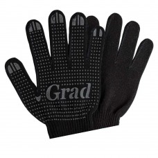 Рукавички трикотажні з ПВХ крапкою р10 Лайт (чорні) GRAD
