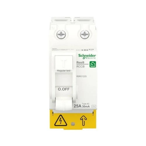 Диференційний вимикач навантаження Schneider Electric RESI9 40A, 30мA, 2P, тип АС (R9R51240)