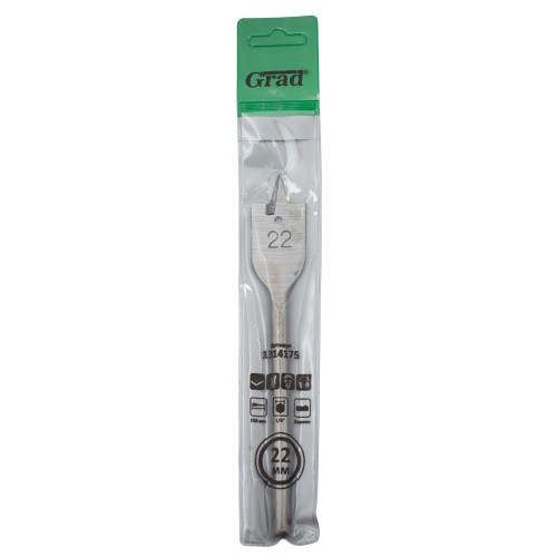 Cвердло по дереву перове Ø22×150мм Grad