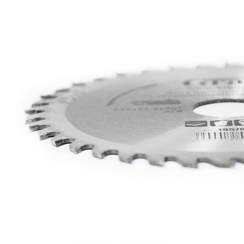 Диск пиляльний по дереву з твердосплавними напайками Ø125×22.2×40Т, 10000об/хв GRAD