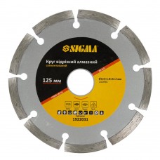 Круг відрізний алмазний сегментований Ø125×1.8×22.2мм, 12000об/хв SIGMA
