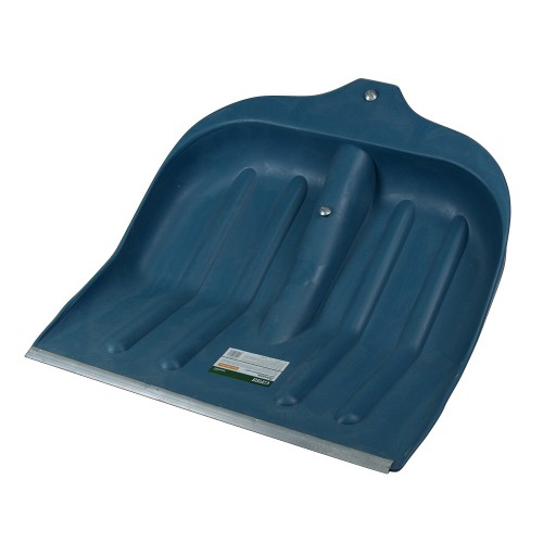 Лопата для прибирання снігу пластикова з алюмінієвої планкою 435×470×10мм (синя) GRAD