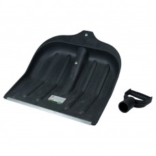 Лопата для прибирання снігу пластикова з алюмінієвої планкою 435×470×10мм (чорна) GRAD