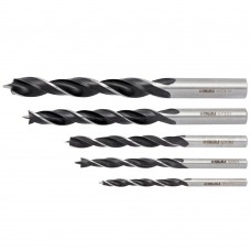 Набір свердел по дереву спіральних триточкових 5шт (4×75, 5×85, 6×90, 8×110, 10×120 мм) SIGMA